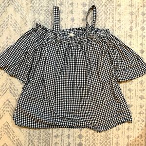 Black and White Off Shoulder Top